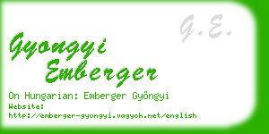 gyongyi emberger business card